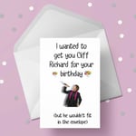 Cliff Richard Funny Birthday Card
