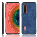 SPAK OPPO Find X2 Pro Case,Soft TPU Frame + PU Leather Hard Cover Protection Case for OPPO Find X2 Pro (Blue)