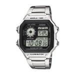 CASIO COLLECTION AE-1200WHD-1 DIGITAL STAINLESS STEEL BRACELET WR 100M BRAND NEW