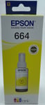 Genuine/Authentic Epson 664 Yellow Ink Cartridge Tank Refill Bottle - New In Box