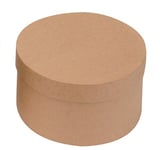 GLOREX boîte de Rangement en Carton Ronde, Marron, 14 x 14 x 7,5 cm