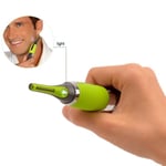 Tondeuse Oreille Nez Visage avec Lumière LED pour Hommes et Femmes - Vert - Accessoires Inclus
