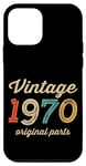 Coque pour iPhone 12 mini Vintage 1970 Original Parts Birthday Lampe Italique