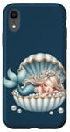 Coque pour iPhone XR Sirène endormie dans un récif de corail sous-marin en coquillage