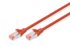 CAT 6 S-FTP patch cord, Cu, LSZH AWG 27/7, length 0.5 m, color red