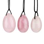 3 st Rose Quartz Yoni Ägg Kegel Övning Healing Kristall Sten