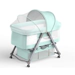 Baby Bassinet Bedside Sleeper, Baby Travel Cot, Bassinet with Mattress, Portable Travel Crib for Toddler with Mesh Window and Carry Bag and Breathable, Bedside Crib from Birth to 2Y