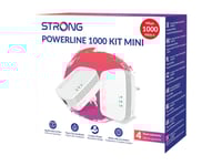 Strong 1000 Mini - Powerline-Adapter 1Gbe, Homeplug Av (Hpav), Homeplug Av (Hpav) 2.0 - - Vägginsticksbar (Paket Om 2)