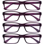 Company Purple Readers Value 4 Pack Designer Style Herr Dam RRRR92-5 +3.50 Lila Purple +3.50 Magnification