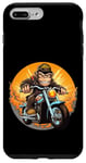 Coque pour iPhone 7 Plus/8 Plus singe moto / motocycliste singe