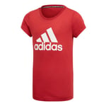 Adidas Must Haves Badge Of Sport Tee Vit,röda 123 - 128 Cm/7 8 År