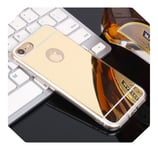 Gold Silver Mirror TPU Soft Case For iPhone XR XS MAX Plated Phone Case For iPhone 11 Pro Max 6 7 8 PLUS Back Cover Case-Gold-For iPhone 5 5s