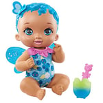 My Garden Baby GYP01​ Berry Hungry Baby Butterfly Doll (30-cm / 12-in), Blueberry-Scented with Color-Change Spoon & Cup, Great Gift for Kids Ages 2Y+, Multicolor