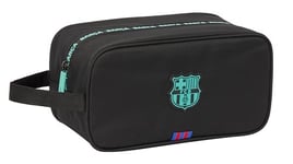 Safta F.C. Barcelona 3rd Team – Medium Shoe Rack, Multi-Purpose, Pencil Case, Sport, Extracurricular Football, Comfortable and Versatile, 29 x 14 x 15 cm, Black, Black/White, Estándar, Casual