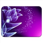 Purple & Magenta Flower Elegant Pattern Premium Quality Thick Rubber Mouse Mat Pad Soft Comfort Feel Finish
