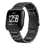 Fitbit Versa/Versa 2 Stilrent länkarmband i metall, Svart