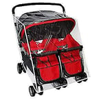 Raincover for Pliko Mini Twin Stroller, Made in The UK from Clear Supersoft PVC
