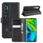 Äkta Läderfodral Xiaomi Mi Note 10/10 Pro Svart