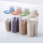 Flyinghedwig 4pcs Cereal Storage Containers Set Plastic Food Keepers Plastic Storage Dispensers Airtight Best Dry Food Keepers Great for Sugar Rice Kitchen Food Grains Cereal Containers