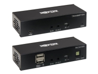 Tripp Lite DisplayPort over Cat6 KVM Extender Kit, Transmitter and Receiver, USB, 4K 30Hz, DP1.2a, PoC, HDCP 2.2, 230 ft., TAA - Video/lyd-forlenger - 10Mb LAN, HDMI, DisplayPort - over CAT 6 - opp til 70 m - TAA-samsvar