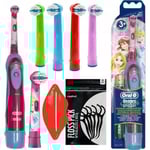 Elektrisk tandborste - Oral-B - Stages Power Princesses - Rosa - 5 tips ingår - För barn Gladlynt