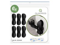Quadrios 23Ca245 Kabelhållare Självhäftande 23Ca245 Svart 6 St