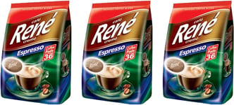 Café Rene Cremé Espresso Coffee Pads for Philips Senseo Machines (252G Bag - Pac