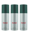 Hugo Boss Mens Man Deodorant Spray 150ml x 3 - One Size