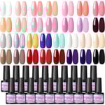UV-gel nagellackset, 30 st gellack, UV/LED-gel nagellackset 5 ml