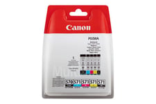 Canon PGI-570/CLI-571 PGBK/BK/C/M/Y Multi Pack - 5-pack - svart, gul, cyan, magenta - original - bläcktank