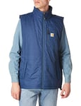 Carhartt Men's Carhartt Rain Defender Relaxed Fit Lightweight Insulated Vest Outerwear, Dark Blue, M