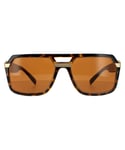 Versace Square Mens Havana Dark Brown Sunglasses - One Size