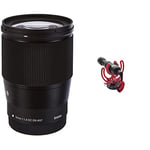 Sigma 16 mm f/1.4 (C) AF DC DN Lens for Canon EF-M X Mount, Mirrorless & RØDE VideoMicro Compact On-camera Directional Microphone for Filmmaking, Content Creation and Location Recording