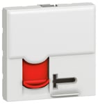 5 stk Mosaic Dataudtag Kat.6A STP M/Adgangskontr. 2M Hvid med Rød Klap
