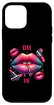 Coque pour iPhone 12 mini Rouge à lèvres et rouge à lèvres Vibrant Kiss Me Love Statement