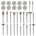 32pcs Durable Diamond Burr Set  Rotary Tool Metal Engraver Kit  Dremel