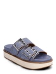Wide Welt Shoes Summer Shoes Platform Sandals Blue Ganni