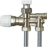 Svedbergs ventil till handdukstork, 1- eller 2-rörssystem, rostfritt stål