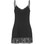 Damella Lace Camisole Svart viskos 40 Dam