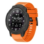 For Garmin Instinct Crossover Solar 22mm Quick Release Silicone Watch Band(Orange)