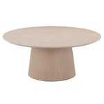 Nordic Furniture Group Hövik soffbord vitpigmenterad ekfanér Ø100 cm