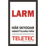 Teletec Connect 111851 Larmskylt självhäftande 47 x 73 mm