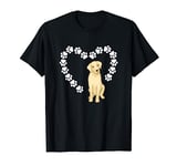 Labrador Retriever Paws Heart for Girls Women Men T-Shirt