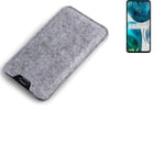 Felt case sleeve for Motorola Moto G52 grey protection pouch