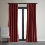 HPD Half Price Drapes Signature Velvet Blackout Curtains for Bedroom 50 X 84 (1 Panel), VPCH-180105-84, Crimson Rust