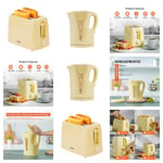 BEIGE 1.7LTR ELECTRIC CORDLESS KETTLE & 2 SLICE WIDE SLOT COOL TOUCH TOASTER SET