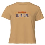 Back to the Future Outatime Plate Women's Cropped T-Shirt - Tan - XL - Tan