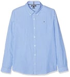 Tommy Hilfiger Boy's Boys Blue Stripe Shirt L/S Blouse, Blue (Shirt Blue 474), One Size UK