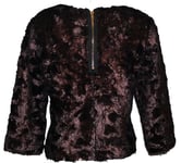 Almost Famous Burgundy Faux Fur Top Size M NWT Sample SP £159
