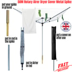 Rotary Washing Line Clothes Airer Dryer Laundry 4 Arm Folding Heavy Duty 50M UK